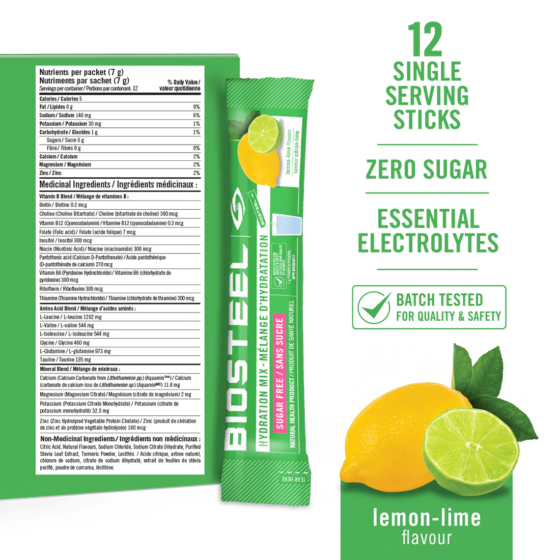 HYDRATION MIX / Lemon Lime - 12 Servings