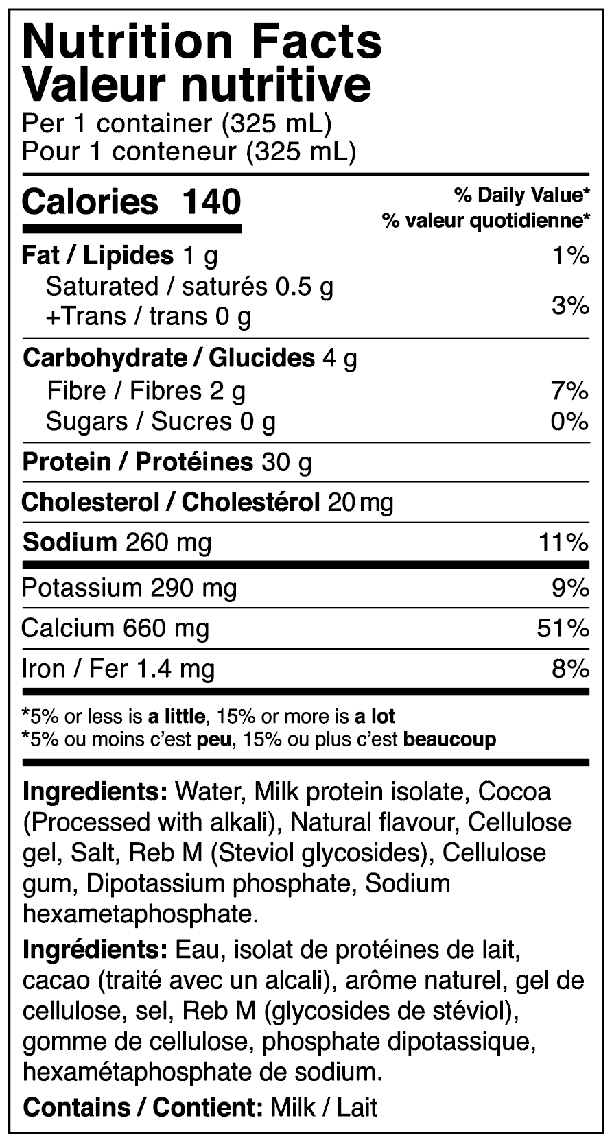 PROTEIN DRINK / Chocolate Milkshake - 4 Pack