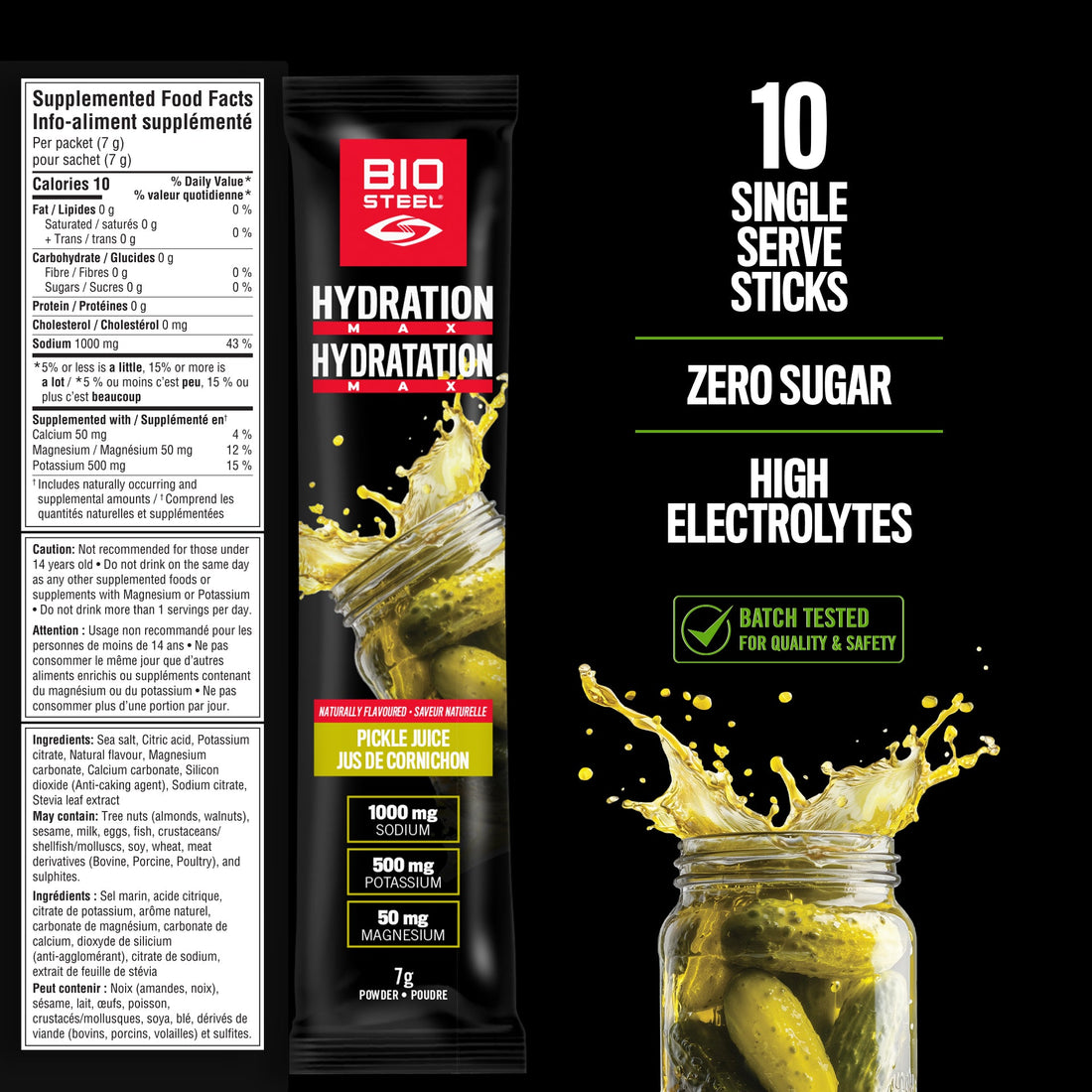 Hydration MAX / Pickle Juice - 10 Packets