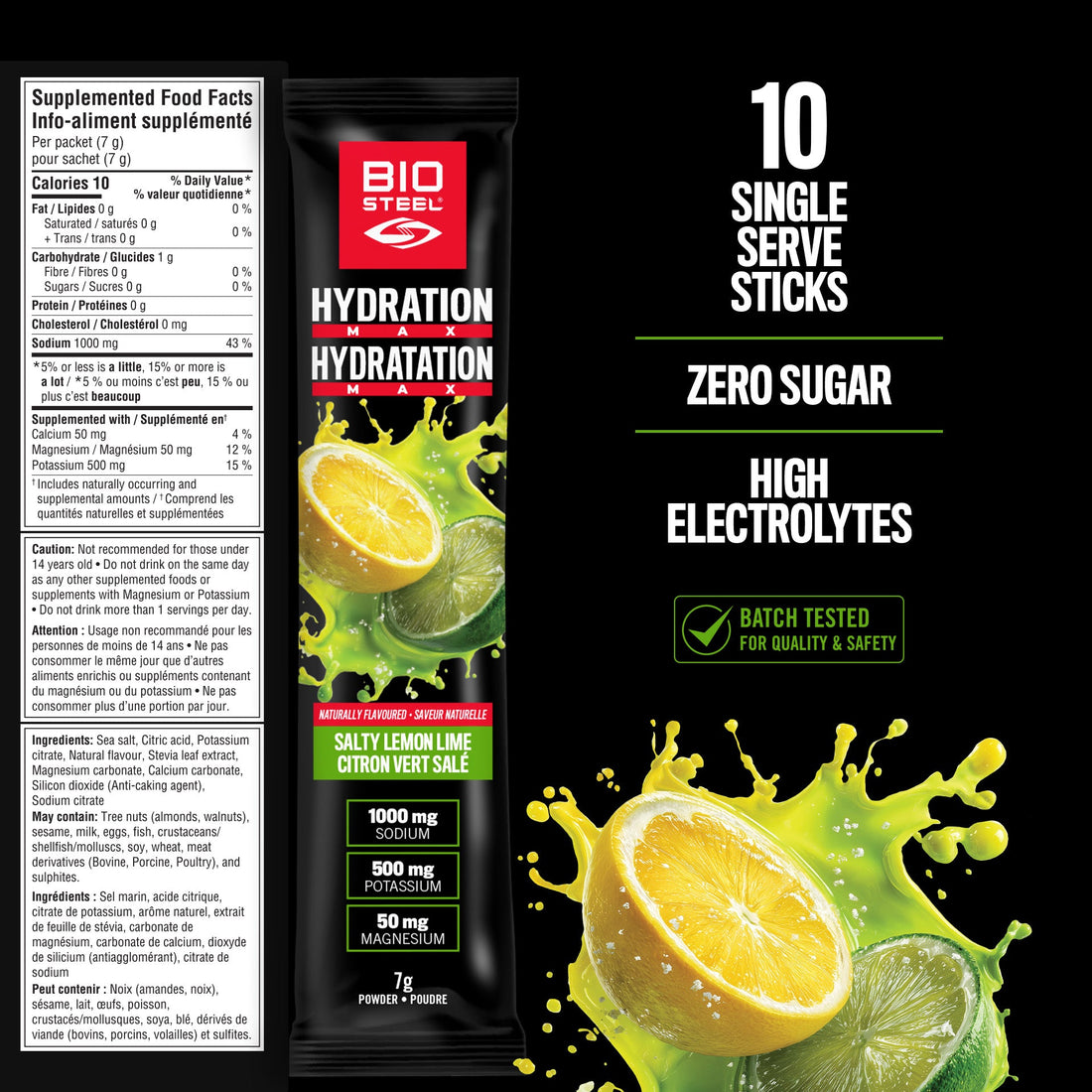 Hydration MAX / Salty Lemon Lime - 10 Packets
